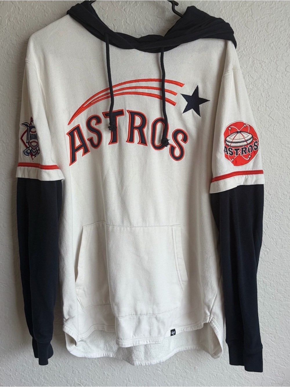 ‘47 Brand Houston Astros Cooperstown Hoodie Sweatshirt MLB Mens Medium Trifecta